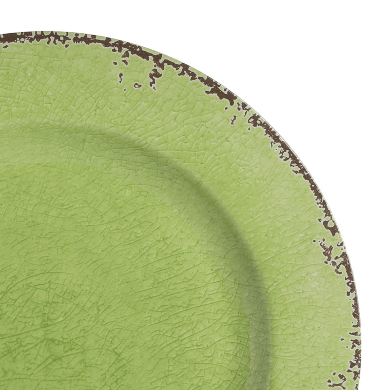 Laurie Gates By Gibson Mauna 12 Piece Green Melamine Dinnerware Set, Green