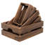 Ensemble de 3 caisses en bois massif Nesting Rustic
