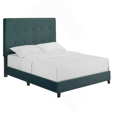 Lit plateforme tapissier touffeté