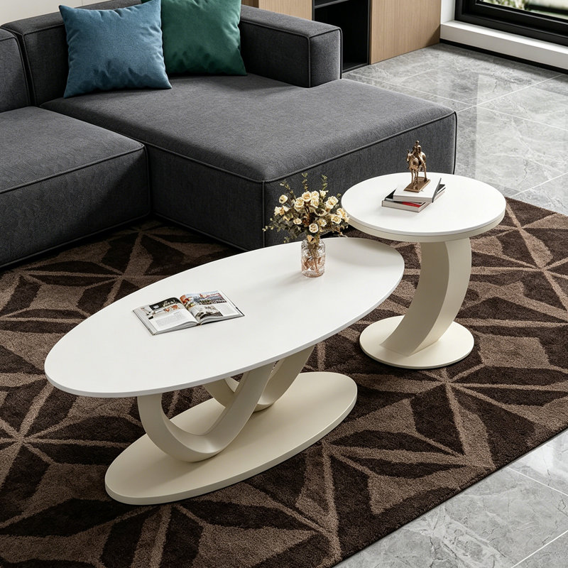 Table basse de salon Modern, 16.53" H x 51.18" W x 27.55" D