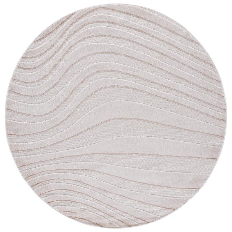 Stella Performance Abstract Indoor Rug, Round 6'7"
