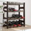 16 Bottle Solid Wood Tabletop Wine Bottle Rack in-92954654