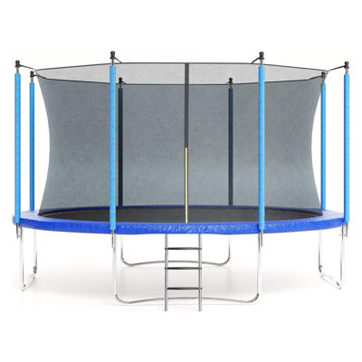 Trampoline, 10FT 12FT 14FT 16FT Trampolines For Kids & Adults, Trampoline With Enclosure, Ladder, Recreational Trampolines For Outdoor Jump, ASTM Appr -  gaomon, ZZPTO_0Z3D4QX3