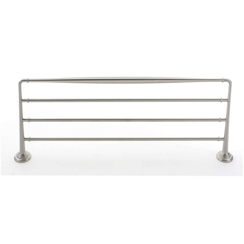 1 Wall Mounted Towel Rack, Satin Nickel
