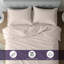 Ensemble de housse de couette très grand Beddora, literie 100% coton 3 pièces, housse de couette respirante douce avec taies décoratives, fermeture à boutons, 200 fils au pouce, brun clair-112750901-112750903