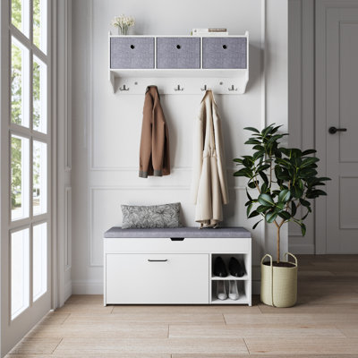 Ohlson Polyester Upholstered Storage Bench