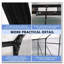 6X6FT-NOIR Serre en polycarbonate surélevée et ancrage serres en aluminium robuste pour cour extérieure en toute saison (W540S00002)