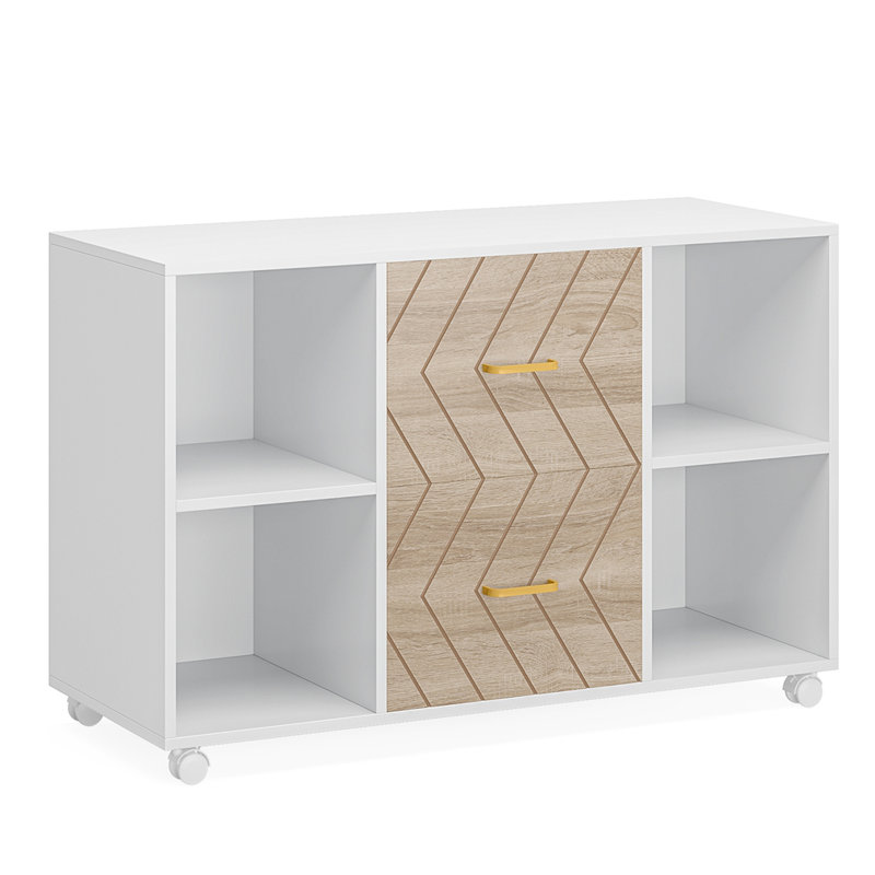 Large Mobile Lateral File Cabinet with 2 Drawers