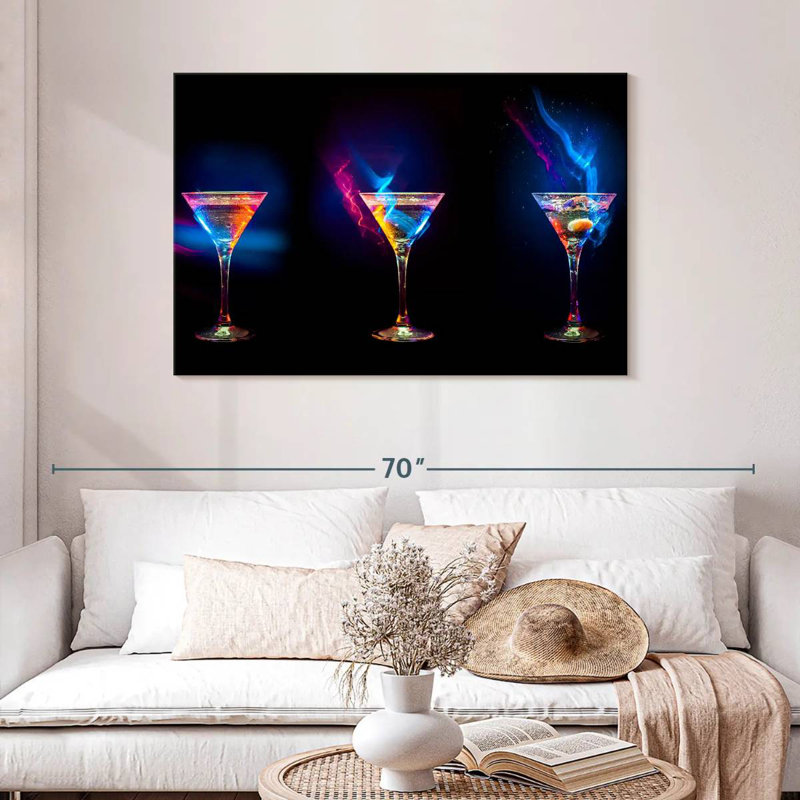 Yarlin flamboyant cocktails, H 30 po x l 45 po