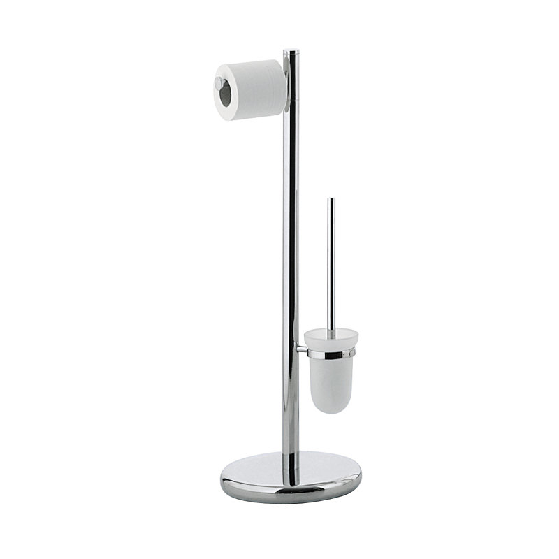 Free Standing Toilet Roll and Brush Holder