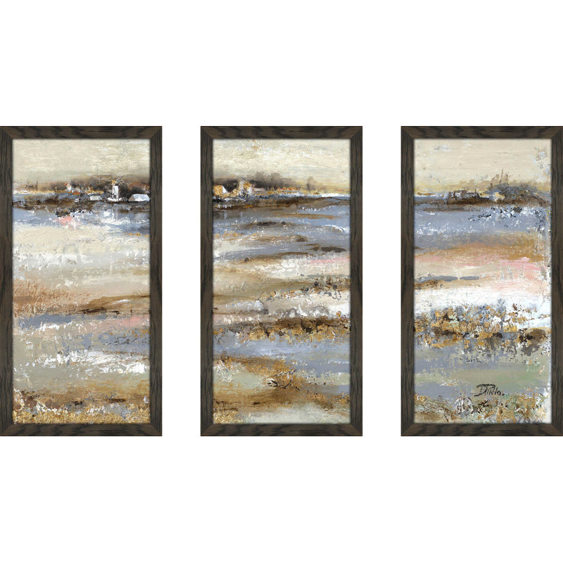 «In The Distance», reproduction de peinture à l'acrylique à multiples images, L 40,5 po x H 25,5 po x P 1 po