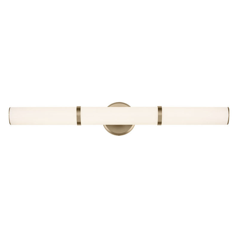 Barre de salle de bain 32 "à DEL avec verre blanc, Bronze