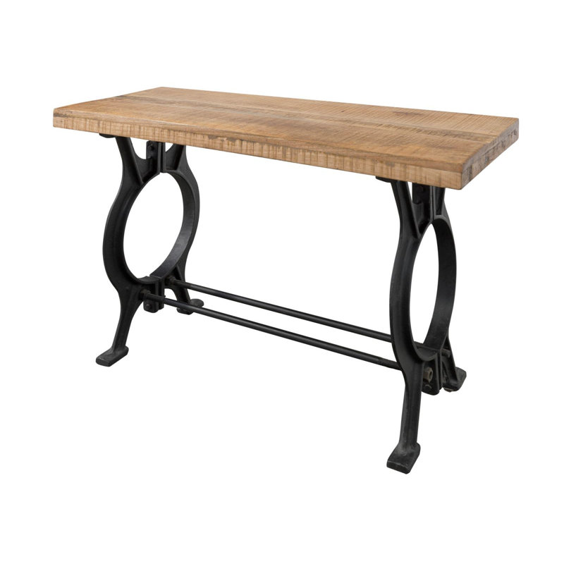 120cm Solid Wood Top Console Table