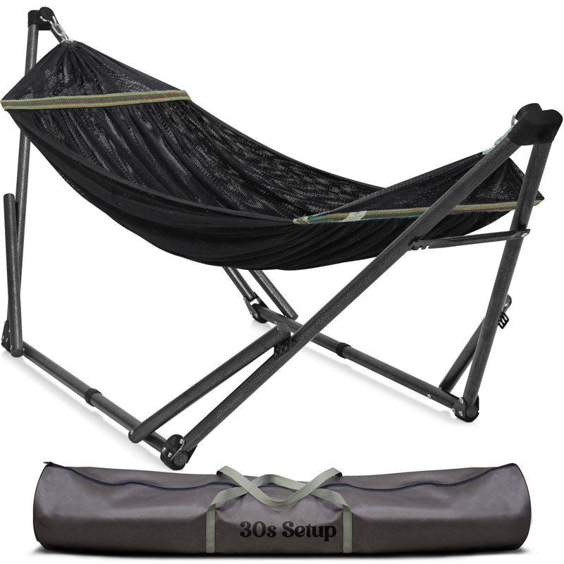 Rapolas Portable Camping Hammock with Stand, Black