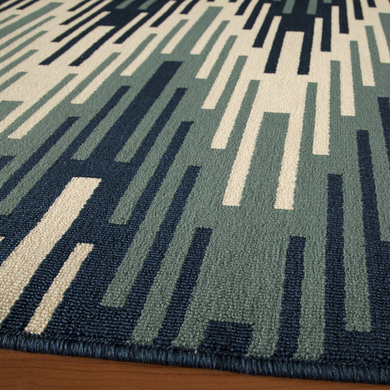 Tapis bleu Turnbow, Rectangle 1 pi 8 po x 3 pi 7 po