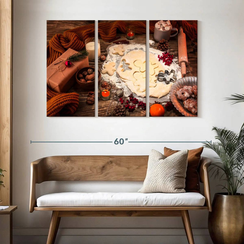 Senne Baking Gingerbread Men, 32" H x 50" W