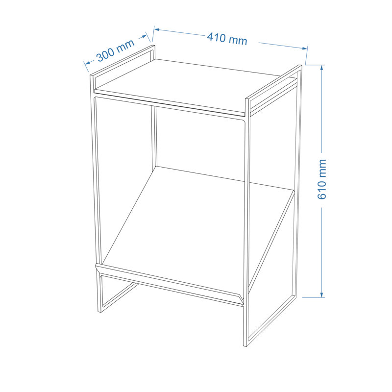 Naomi Enamel Magazine End Table