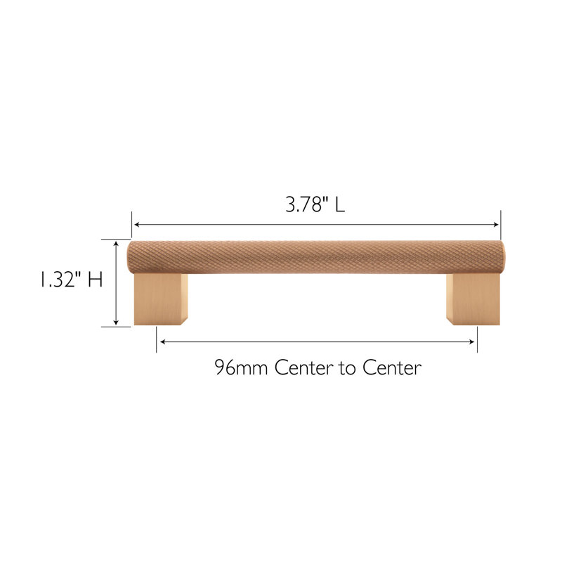 Satin Gold Brushed Alloy Steel Bar Handle
