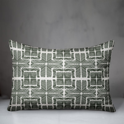 Checkered Outdoor Reversible Throw Pillow