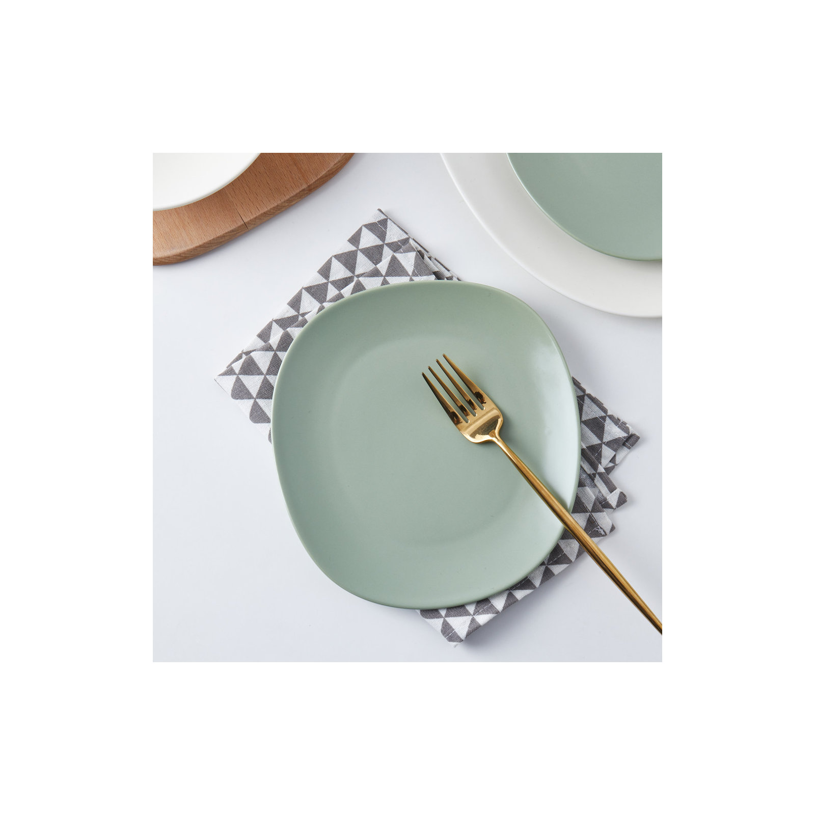 Stone Lain Delilah Salad Plate Set Porcelain, Honeydew