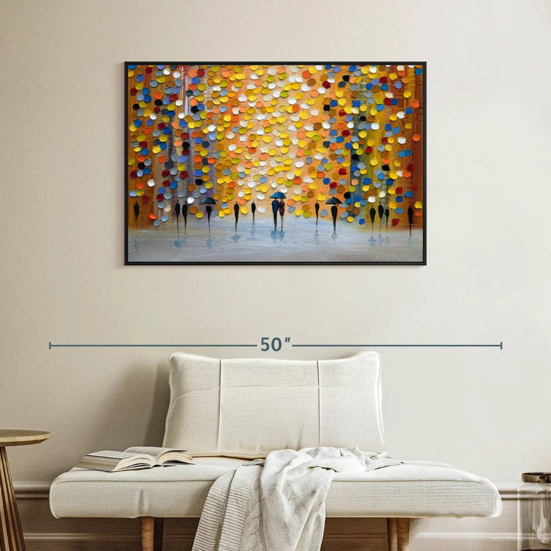 Lovely Rain, Floating Frame Black, 40" X 27"