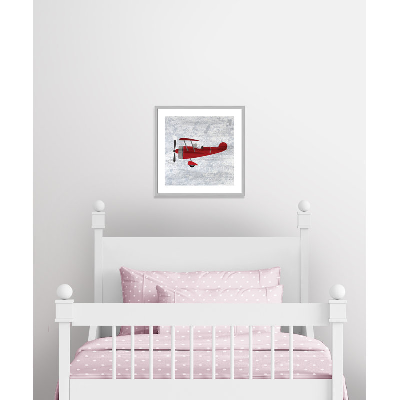 Impression sur papier rouge 2, H 22,5 po x l 22,5 po x P 1,18 po, Encadré de boîte argent