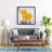 Gray Botanical Framed Canvas - Three Yellow Flowers Decor