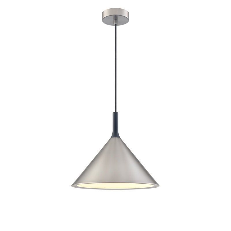 Aleczandria 1 - Light Single Pendant, Satin Nickel, 14cm H x 12cm W x 12cm D