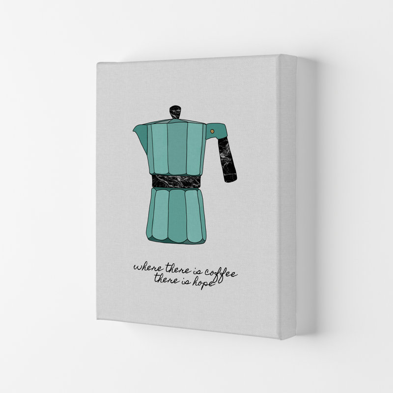 Where There Is Coffee by Orara - Print, 59.4cm H x 42cm W x 3cm D, Wrapped Canvas