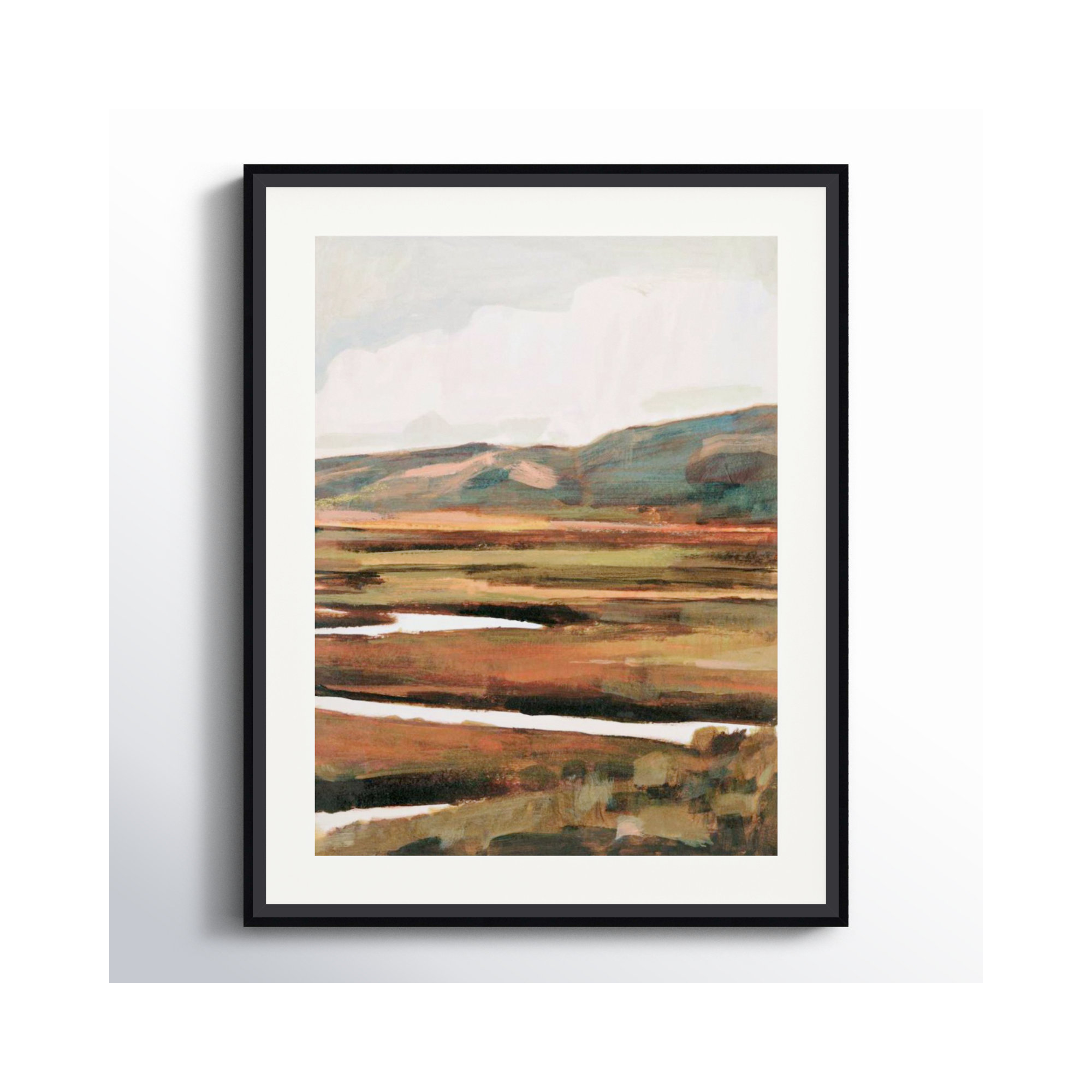 Mountain Field II by Victoria Borges, 29" H x 23" W, Light Bronze