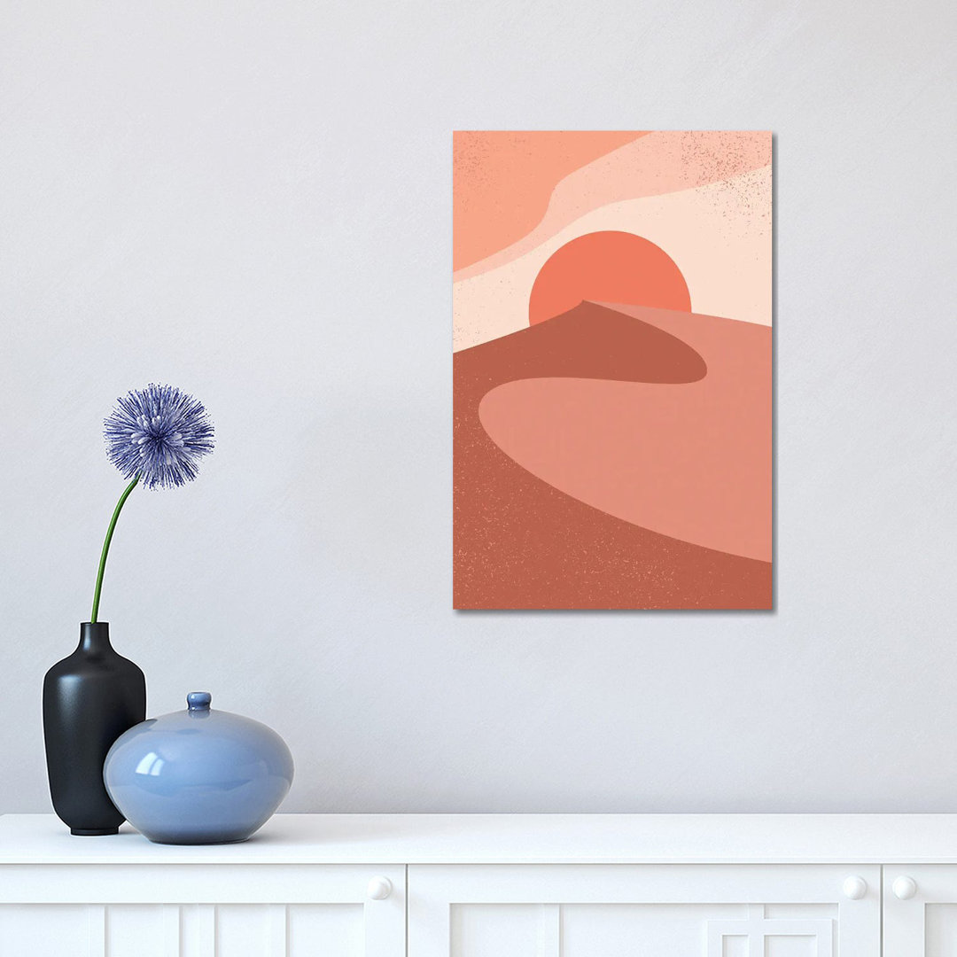 Red Sand Dune Sunset by EnShape - Wrapped Canvas Gallery-Wrapped Canvas Giclée