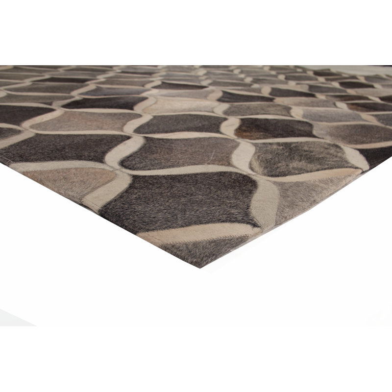 Natural Hide Cowhide Geometric Area Rug