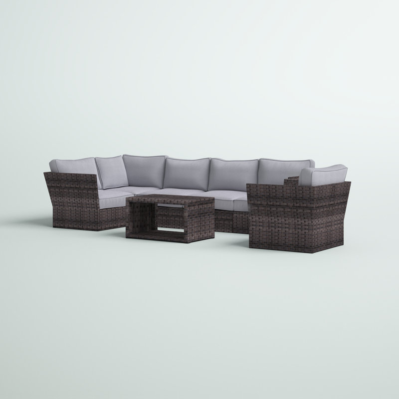 Ensemble de conversation pour 5 personnes avec coussins Anndale
