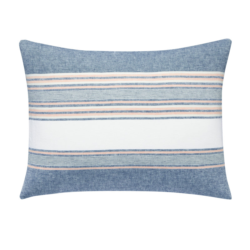 Splendid Tuscan Stripe Linen/Cotton Blend Duvet Cover Set, Twin Duvet Cover + 1 Sham