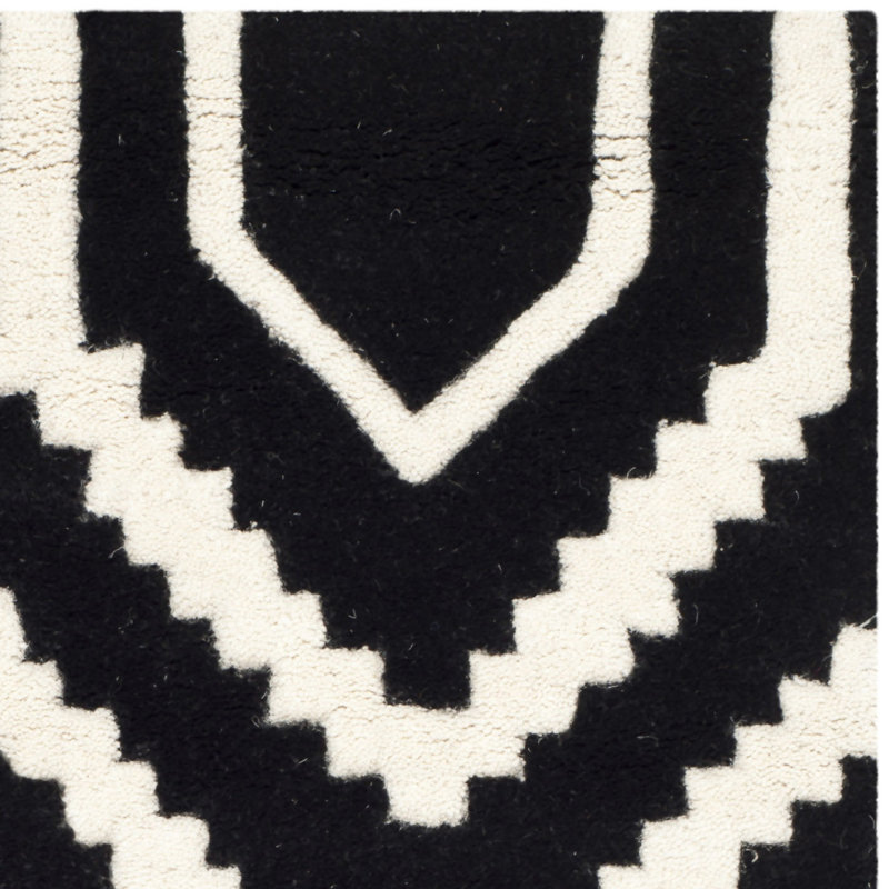 Huntress Geometric Wool Hand Woven Area Rug, Runner 69 x 213 cm