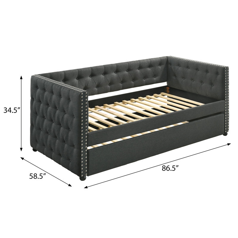 Nyholm Upholstered Daybed, Gray, Full / Double