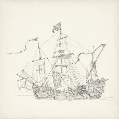 Croquis de bateau antique VI