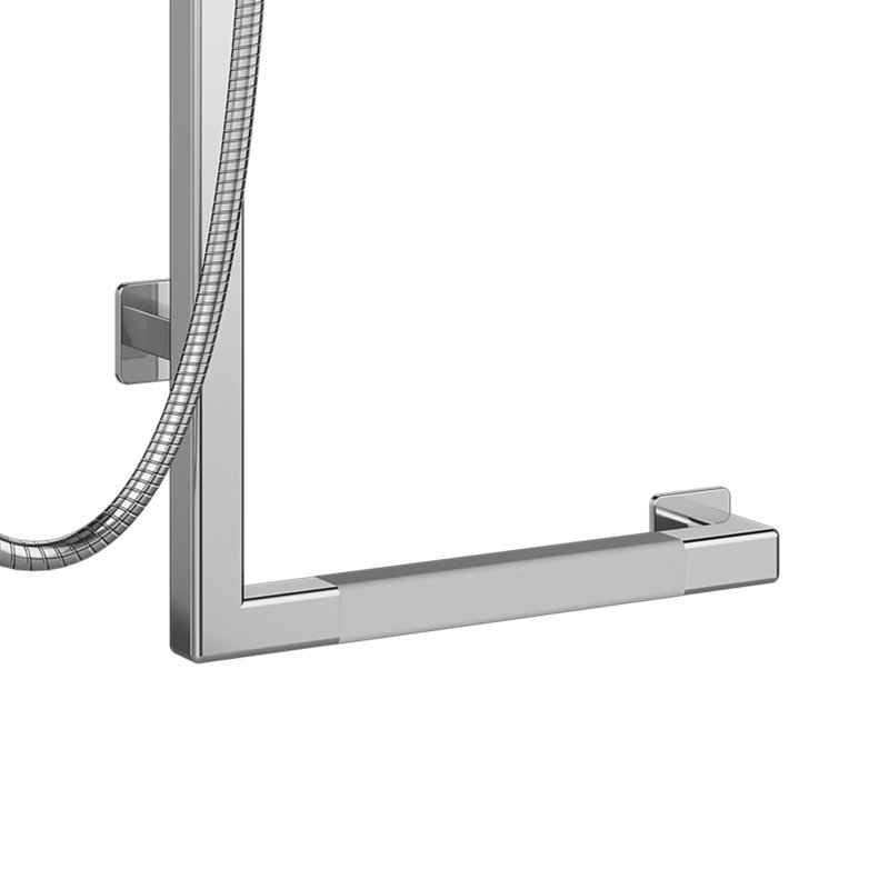 Seville Slide Bar Slip Resistant ADA Compliant 500 lb Weight Capacity Slide Bar with Multi-function Handshower Left, Chrome