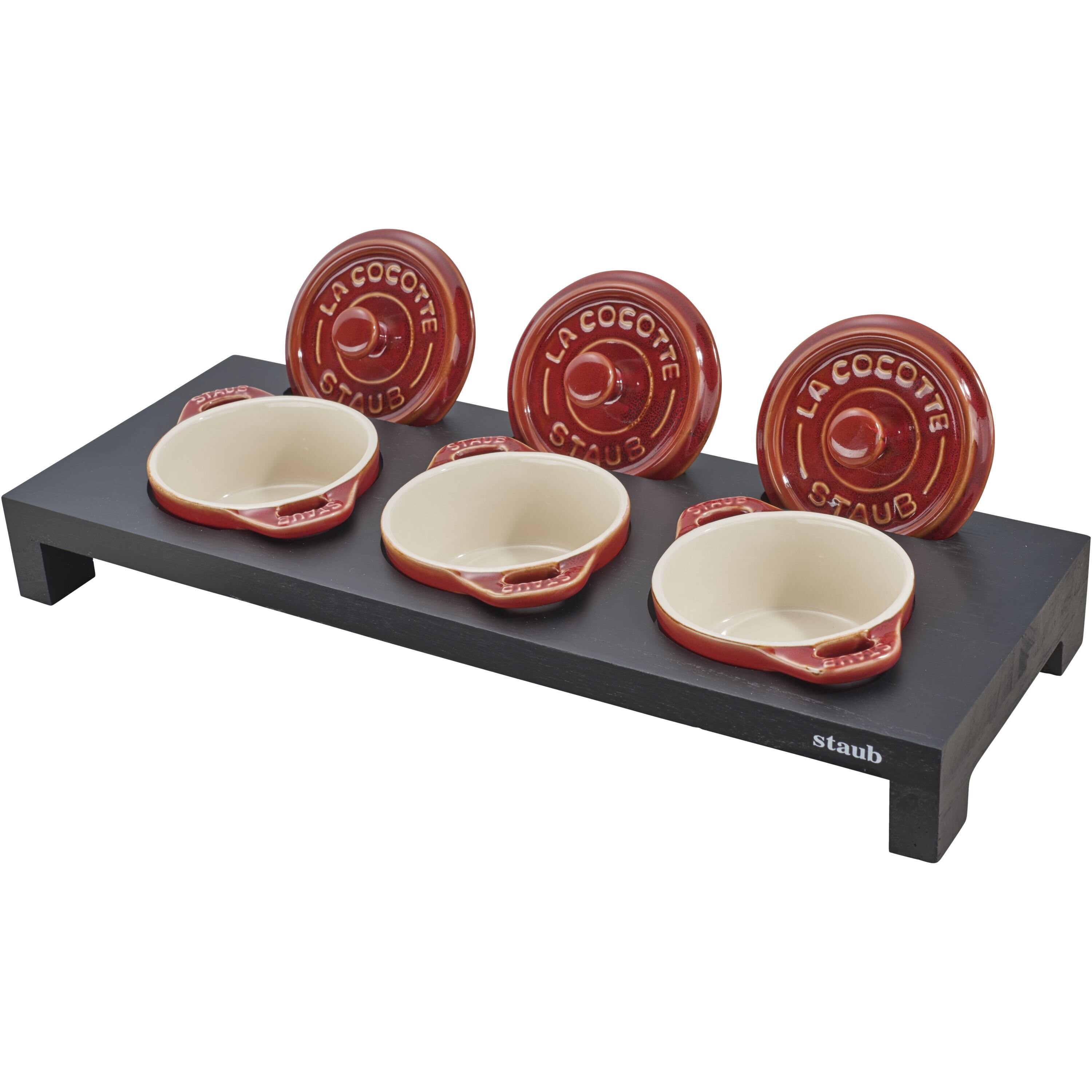 Ceramic Mini Round Cocotte Set, Set of 3
