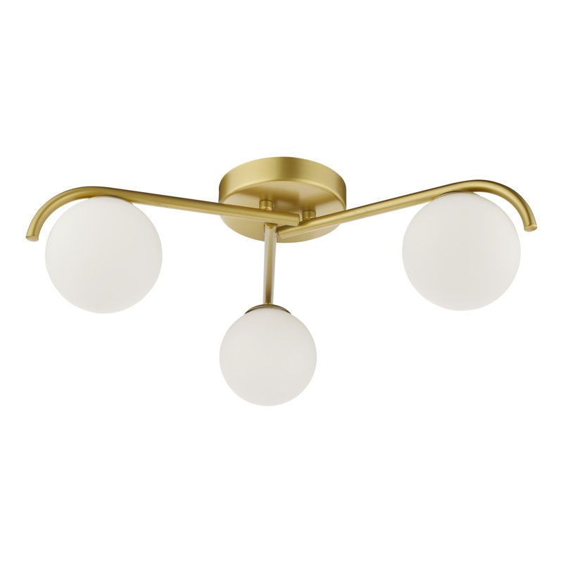 Prestyn Glass Flush Mount, Gold