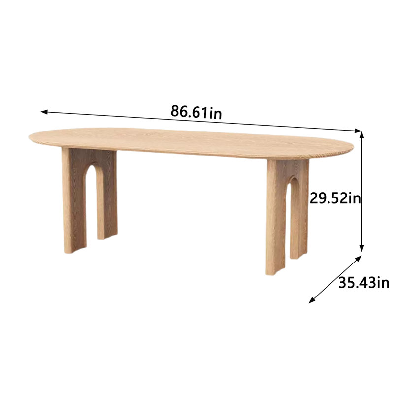 Table de salle à manger Leopolds, L 35,43 po x L 86,61 po