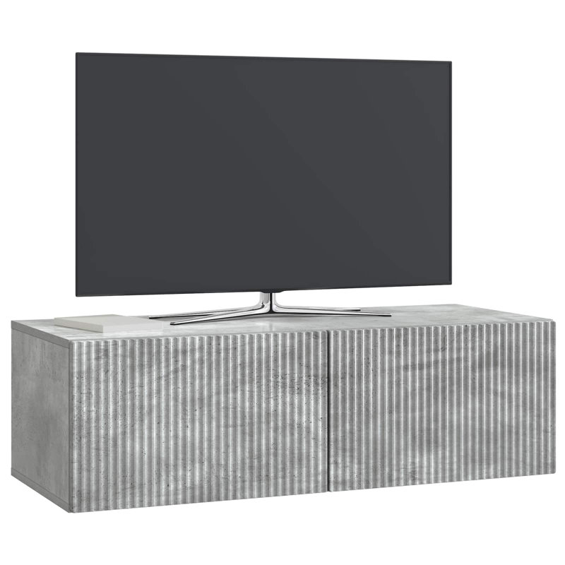 TV Stand, 30cm H x 98cm L x 41cm W, Concrete Grey