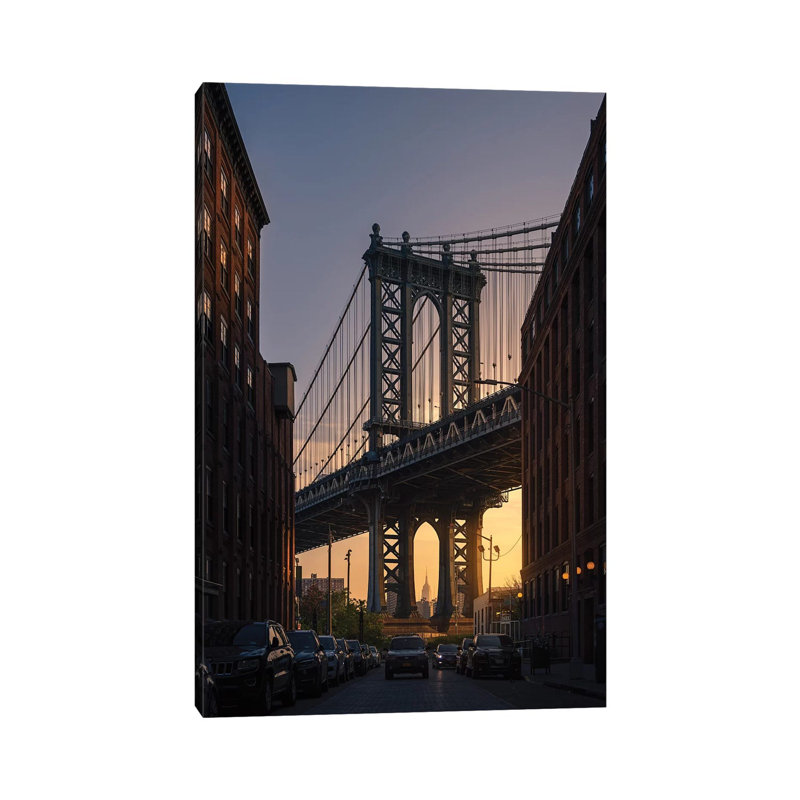 Bridge 1 Piece Wall Art on Canvas, 101.6cm H x 66.04cm W x 3.81cm D, Wrapped Canvas