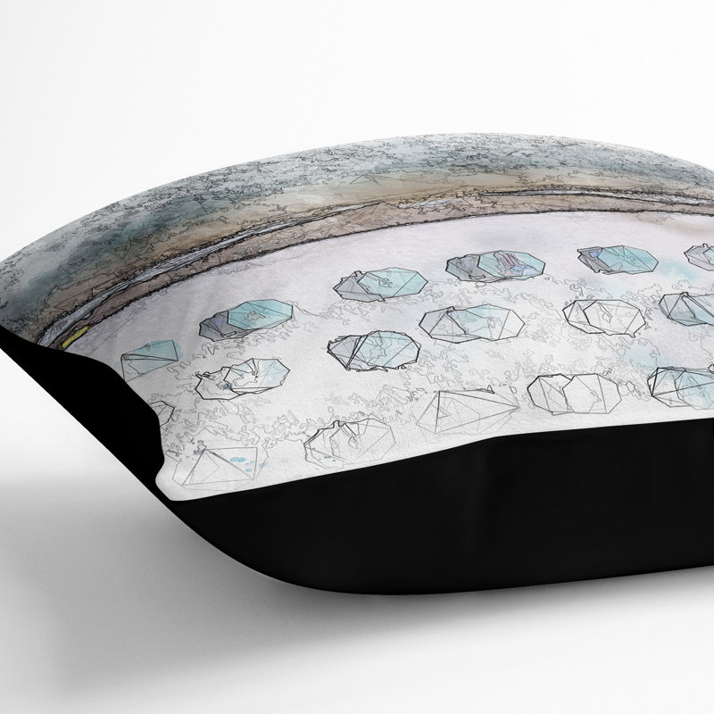 Square Cushion, 55cm H x 55cm W x 20cm D, Black