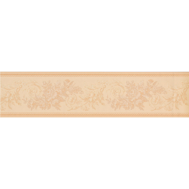 Bordure de papier peint damassé L 15 pi x l 6 po Knupp Flowers on Vine