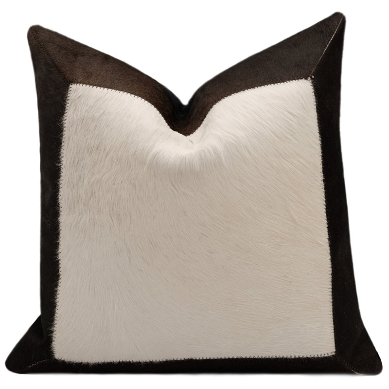 Canvello Genuine Cowhide Leather Decorative Throw Pillows - Handmade Patchwork Boho Accent Pillows For Sofa, Couch, Bed, Chair - Western Southwestern Farmhouse Pillow Covers With Feather Down Insert Included