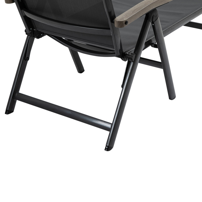 Aymelia 144cm Long Reclining Single Chaise, Grey