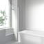 Porte de baignoire en verre trempé sans cadre avec revêtement facile à nettoyer et porte pivotante l 35 po x H 55 po-92279347