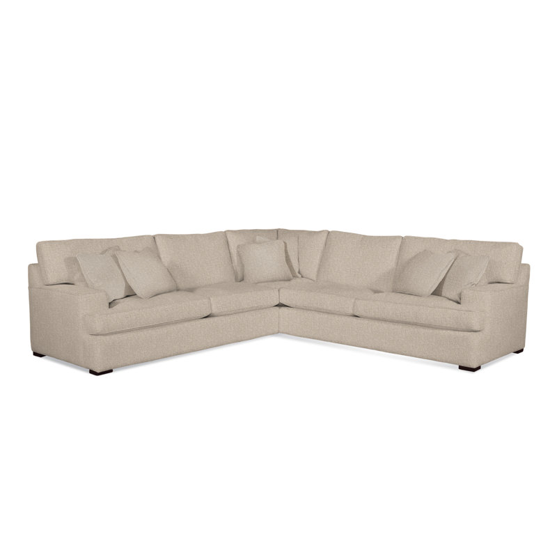 Sadie L-Sectional, Eggshell Crypton Performance; 0884-93, Java Finish