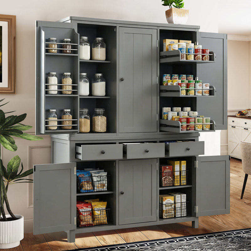 Garde-manger autoportant Farmhouse 74,8 po, Gris